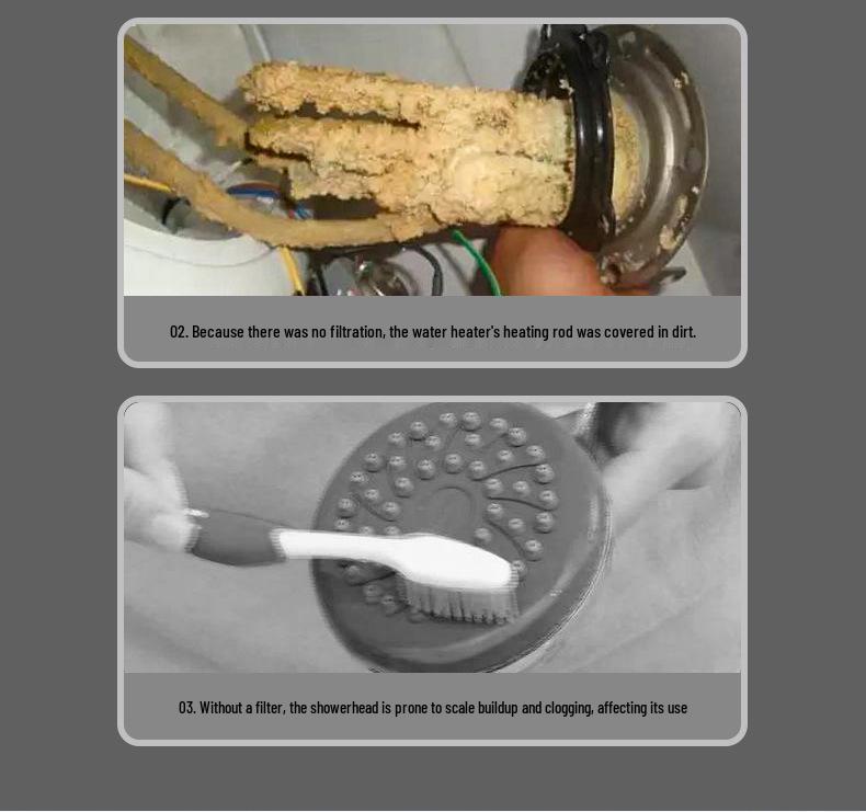 Household Water Filter for Faucets, Showers, and Washing Machines