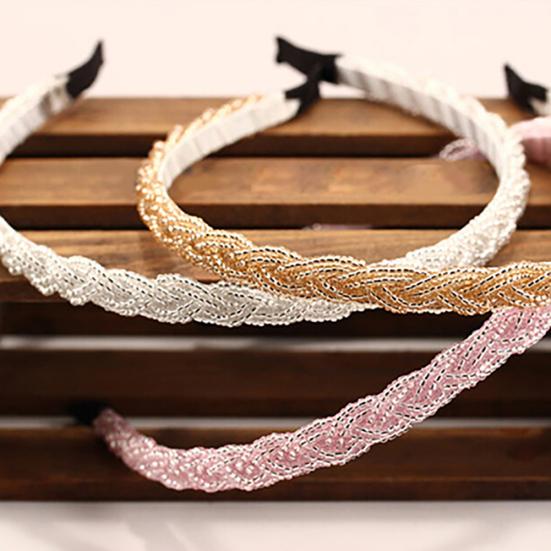 Women Fashion Beads Rhinestone Head Chain Headband Head Piece Hair Band