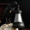 Halloween Crow Skull Night Light Table Lamp Halloween Decorative Skull Lamp Gothic Decorative Night Light Resin Craftsmanship