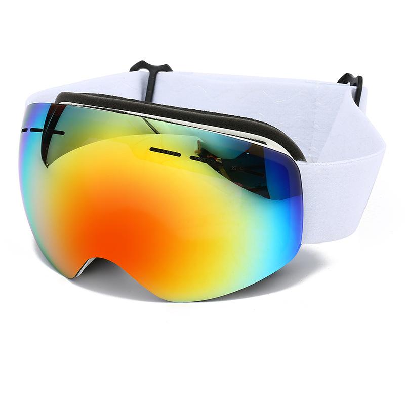 

Ski glasses, double anti-fog large spherical large vision snow goggles outdoor mountaineering windproof