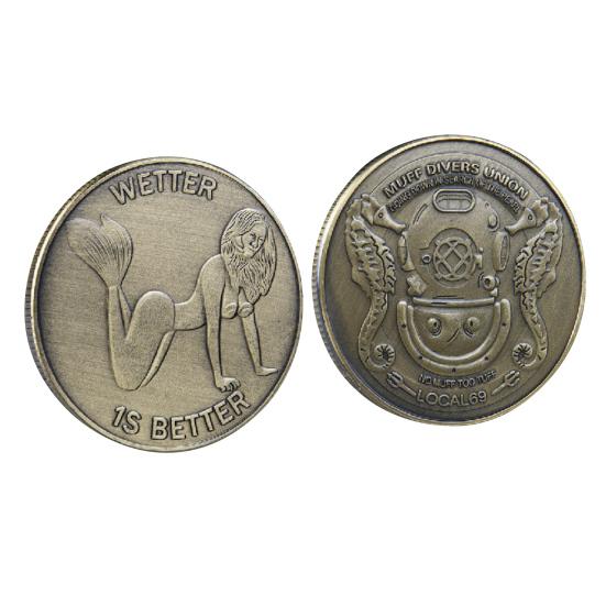 Moneda Desafío para Parejas Mujer Sexy Moneda de Doble Cara Coleccionable Ficha de Amor Moneda Desafío para Adultos Moneda Chica Afortunada para Hombres Mujeres Noche de Cita