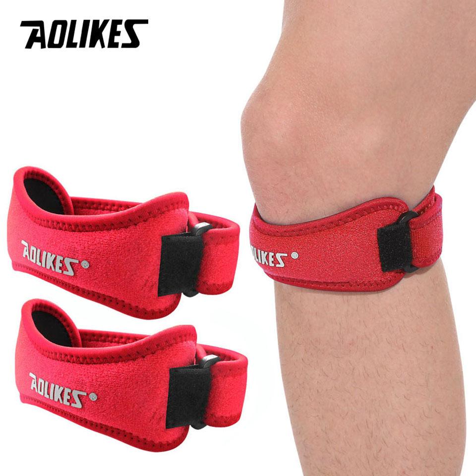 Aolikes 1Pair Knee Braces Adjustable Patellar Stabilizer Band For Knee Pain Support Basketball Running