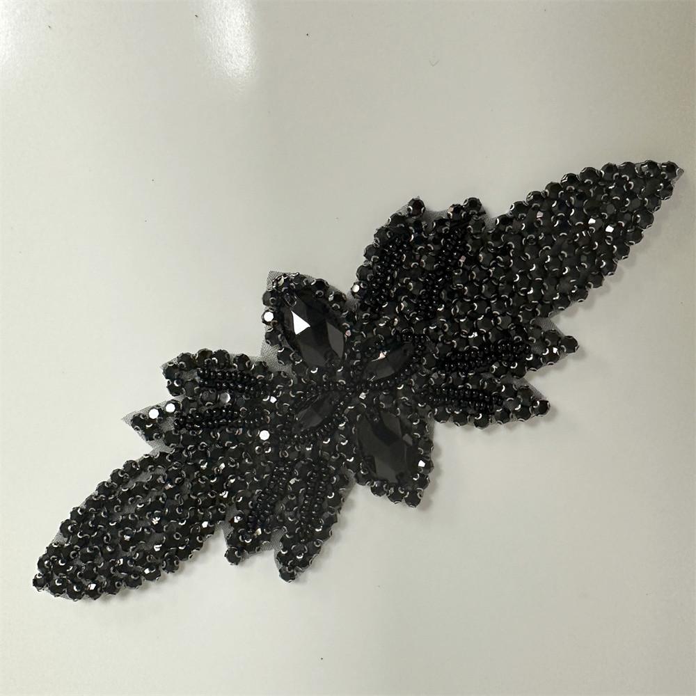 1 STÜCK AB Silber Strass Applikation Blumenaufnäher Aufbügeln/aufnähen Hochzeitskleid Zubehör Für Kleiderdekoration