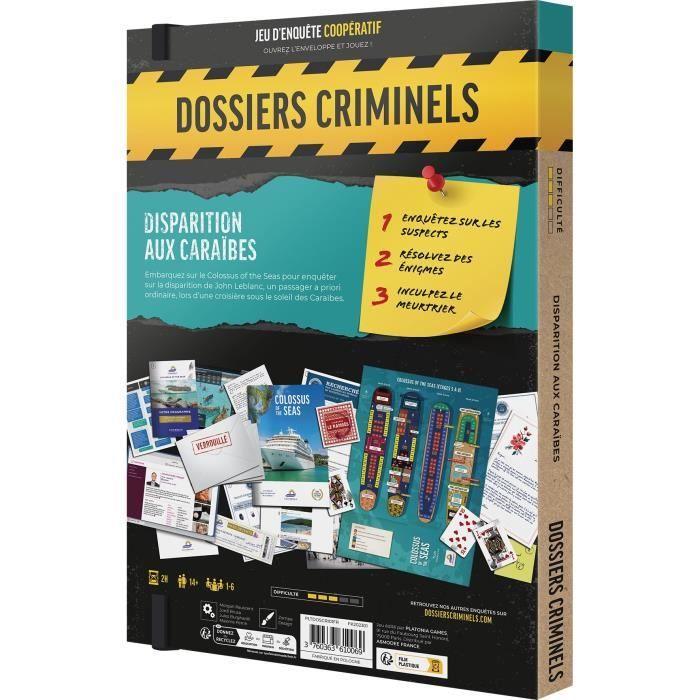 Disparition aux Caraïbes - Asmodee - Jeu d'enquête - Dès 18 ans - Fabriqué en France