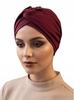 Women's Turban Ula Burgundy 151 Hat With Bamboo Lining Also After Chemotherapy