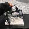 All-match PVC Beach Bag Large Capacity Waterproof Handbag Transparent Jelly Bag  Cosmetic Bag