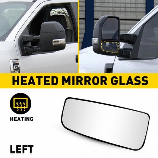 Mirror Glass Heated Lower Left Driver Side Replacement For  FORD F150