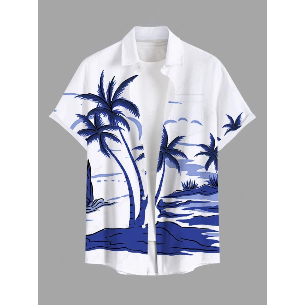 Hawaiianisches Ethno-Muster Design 3D-gedruckt Herrenhemd Sommer Casual Bedruckt Kurzarm Strand Hawaiianische Oberteile Herrenbekleidung