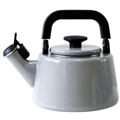 Fuji Enamel Whistling Induction Light Kettle, Compatible, Cotton, 2.1L, Gray, CTN-2.1WK.LG