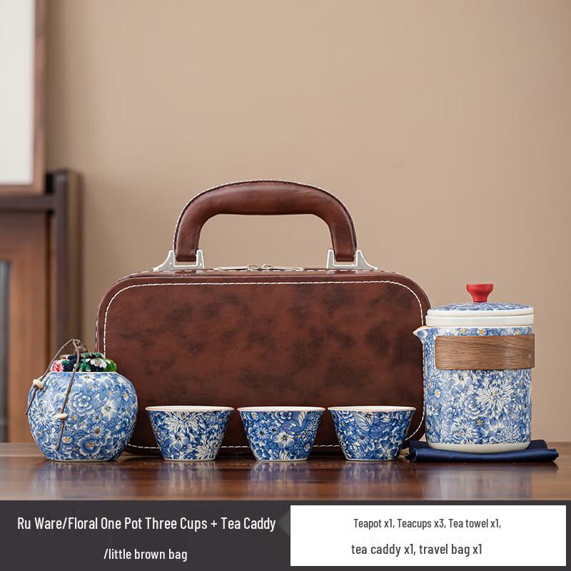 Chaxun Ru Kiln Style Pottery Tea Set