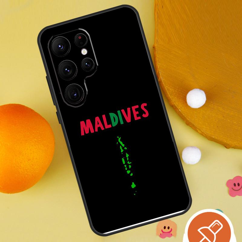 Maldives Map Phone Case For Samsung Galaxy S25 Ultra S24 S23 S22 S21 Ultra S9 S10 Plus S20 FE Funda Cover