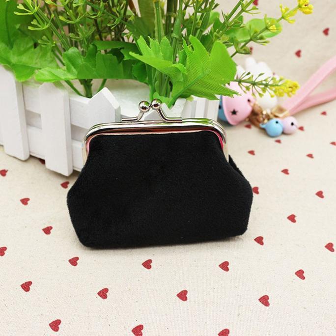 Womens Corduroy Small Wallet Holder Coin Purse Clutch Handbag Bag