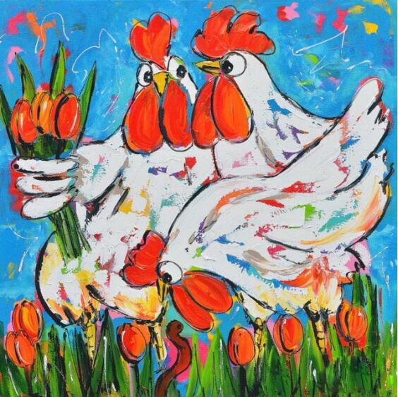 5d Diamond Painting Color Cow Chicken Ostrich Butterfly Picture Full Diamond Rhinestone Embroidery