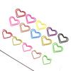 20pcs/set Jelly Color Heart Shape Paper Clips Creative Design Casual Non-sticky Memo Pad Clips Simplicity Bookmark for Book