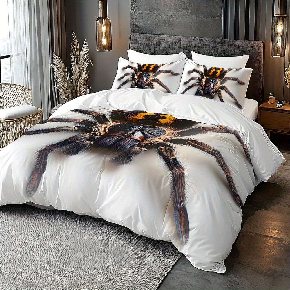 Beding Set Featuring Digital Print Comfortable Quilt Cover Col Spider Design Theme Patern Ful Polyester Brushed Digital Print Comfortable Quilt Cover