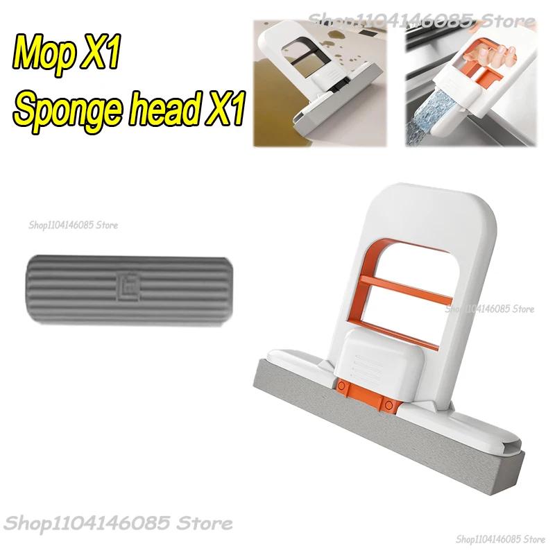 Portable Handheld Cleaning Mop Mini Foldable Desktop Mop Home Replacement for Bathroom Kitchen Desktop Glass Living Room Car