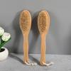 1Pcs Wooden Long Handle Bristle Shower Body Brush Bathing Massage Back Body Exfoliating Brush Bathroom Wash Brush Bath Tools