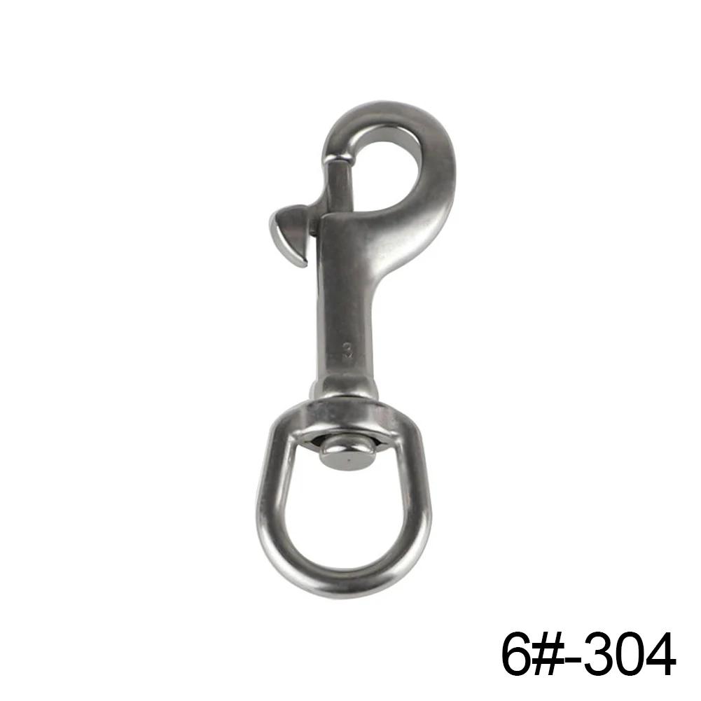 304/316 Stainless Steel Swivel Eye Bolt Spring Snap Hook 65/72/82/91/100/126mm Marine Diving D Ring Snap Hooks With Swivel