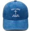 The Lord gave me strength embroidered baseball cap vintage casual visor for men and women