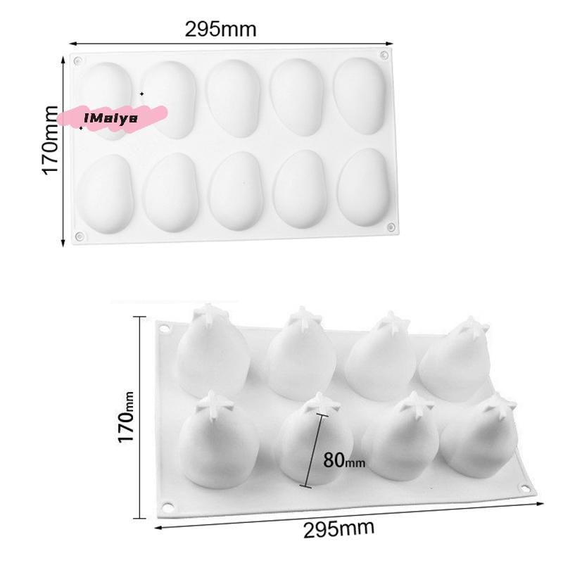 Fruit Series Silicone Mold Mango Pear Shape for Baking Chocolate Mousse Cake Ice Cream Dessert Non-Stick Pastry Mould Cake