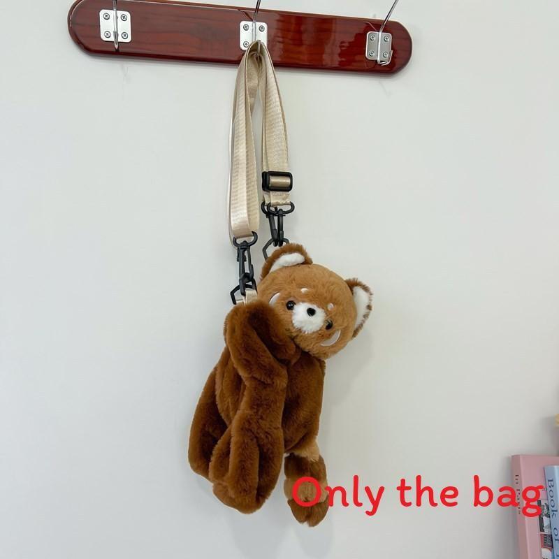 Panda Little Plush Bag Doll With Earphones Raccoon Crossbody Bag Present Gift