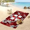 England Fußball Print Strandtuch Schnelltrocknend Super Saugfähig Weiches Badetuch für Schwimmen Strand Reisen Fan Souvenir Geschenk