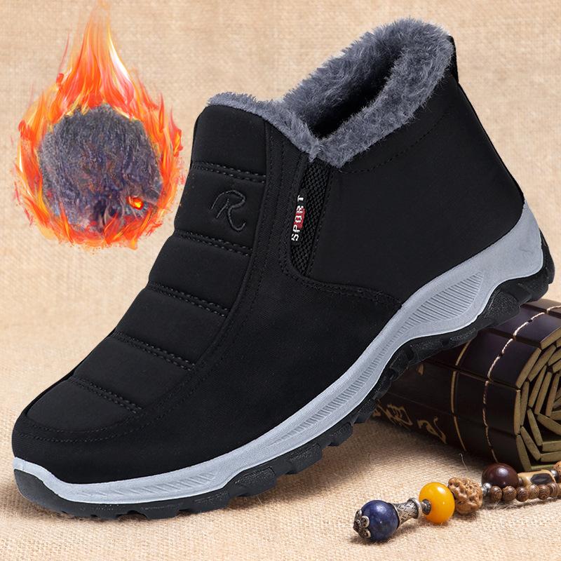 Men Snow Boots Wear-resistant Cotton Shoes for Men Ankle Boots Warm Climbing Shoes for Men Ankle Boots
