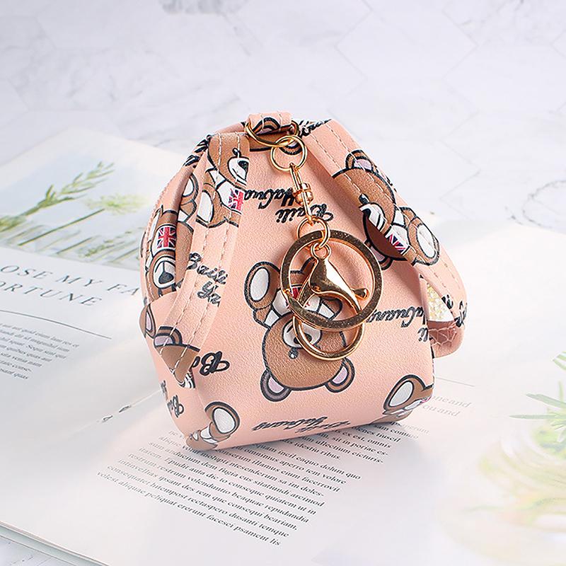 Cute Cartoon Bear Coin Purse For Girls Kawaii Mini Wallet Credit Card Holder