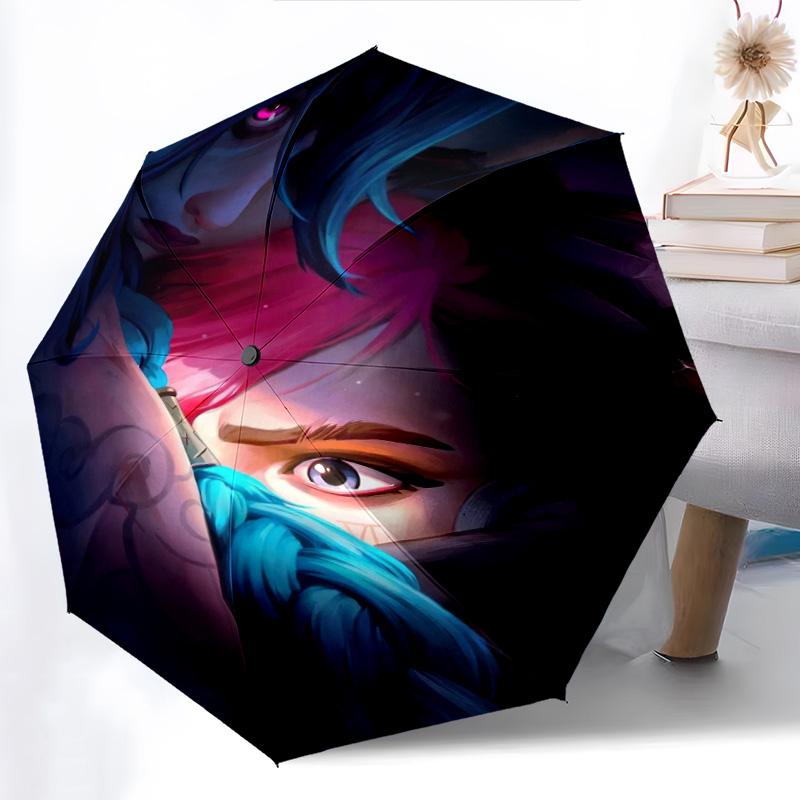 Enigmatic Glow: Mystical Eyes Tendrils Folding Umbrella Travel Durable Gift Printing Travel