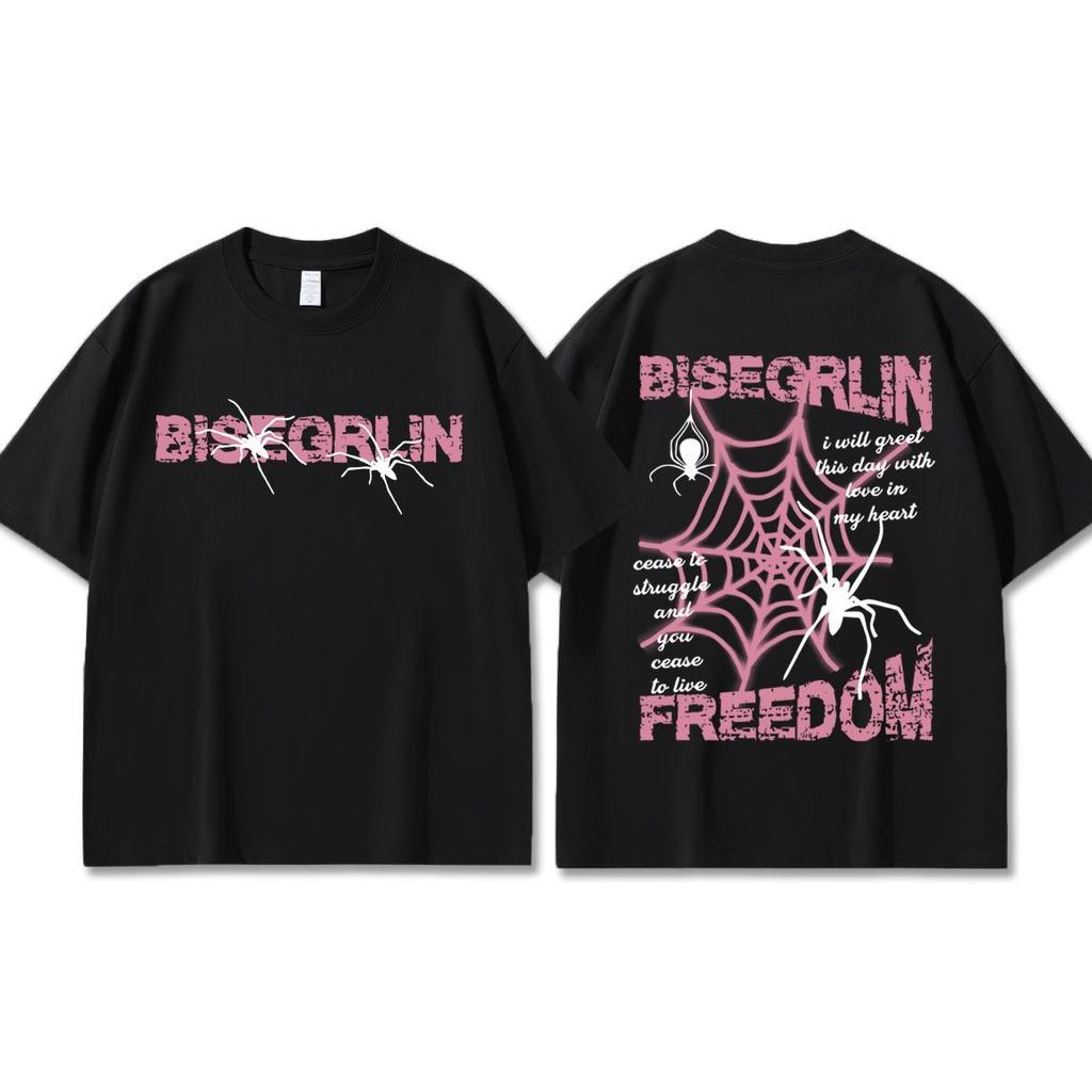 Casual Women's Soft Cotton T-shirts Scream Spiders Cobwebs Printing Tops Back Printed Short Sleeve Fashion Female Clothes