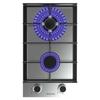 Cecotec Plaque de gaz 2 feux Bolero Squad G 2400F Inox 52kW Acier inoxydable Grilles fonte Brûleur WOK