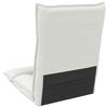 Adjustable Floor Chair White Faux Leather