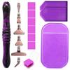Harz Diamantmalerei Stift Set mit 6 austauschbaren Metallspitzen 6 Wachsblöcken 2 Sortierschalen und Bohrmatte für 5D Diamantmalerei Bastelbedarf