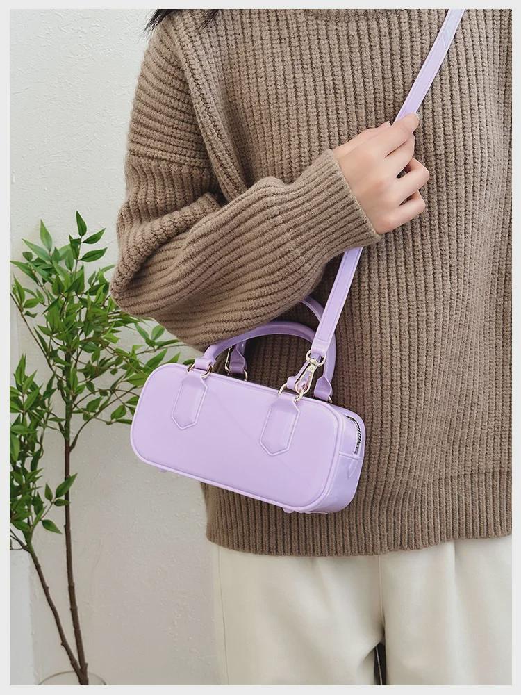 Bolso bandolera de PVC Jelly de color caramelo de moda 2025 - Bolso de señora de gran capacidad