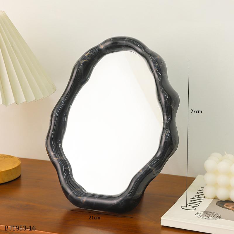 Creative Irregular Standing Mirror Desktop Makeup Mirror Ornamental Makeup Mirror Room Decoration Cosmetics Home Decoration