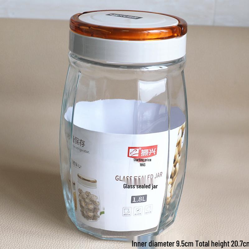 Glas-Einmachglas für Lebensmittel, Trockenfrüchte, Tee, Getreide und Weinbereitung – Kleines Küchenaufbewahrungsglas