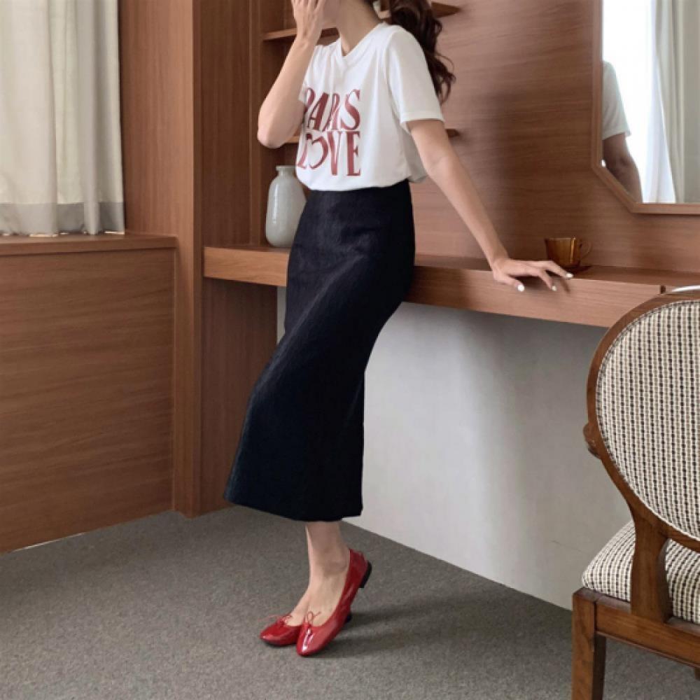 New Arrivals Open Run Women Rayon Long H Line Skirt