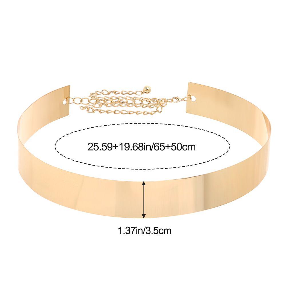 Gift Waist Ornament Mirror Waistband Wide Waist Belt Gold Silver Color Sequined Metal Wide Belt