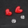 Cute Red Heart Shape Acrylic Brooch For Lovers Gift Wedding Party Clothing Bags Lapel Pins Cartoons Badge for Women Wholesale