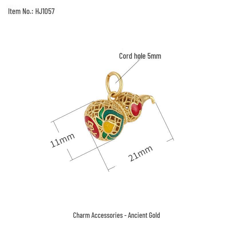 Birth Flower Gourd Bracelet & Necklace: Prosperity & Fortune DIY Bead Accessories