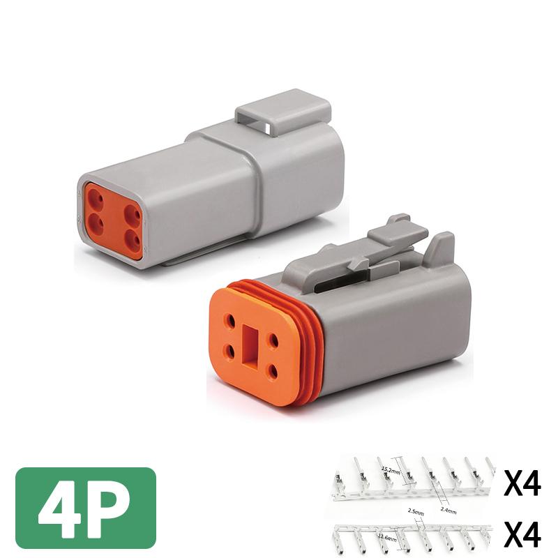 1/5/10 Sets DT 2P/3P/4P/6P/8P 22-16AWG Waterproof Deutsch Connector deutch connectors Plug Kit DT06-2S DT04-2P DT04-3P