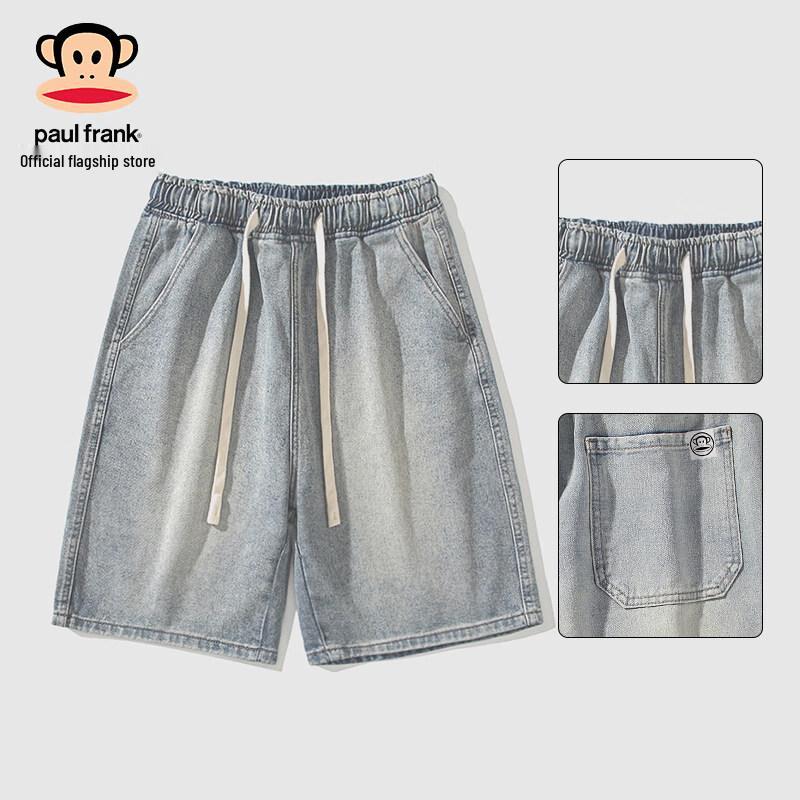 Paul Frank Men s Summer Washed Straight-Leg Denim Shorts M