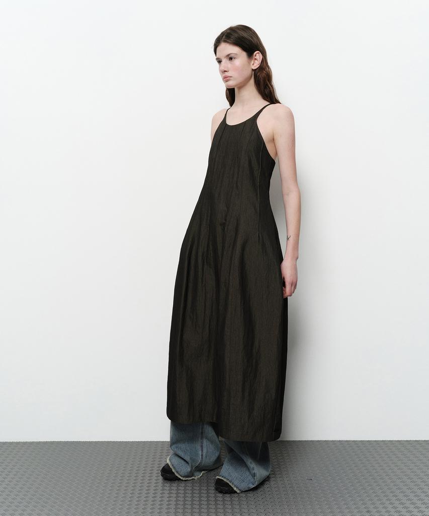 Daiaegeuneol Halterneck Long Dress (Charcoal)