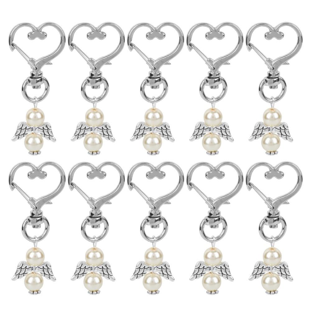 10pcs White, Pink, Blue Alloy Guardian Angel Charm Wedding Ceremony Favor for Guests