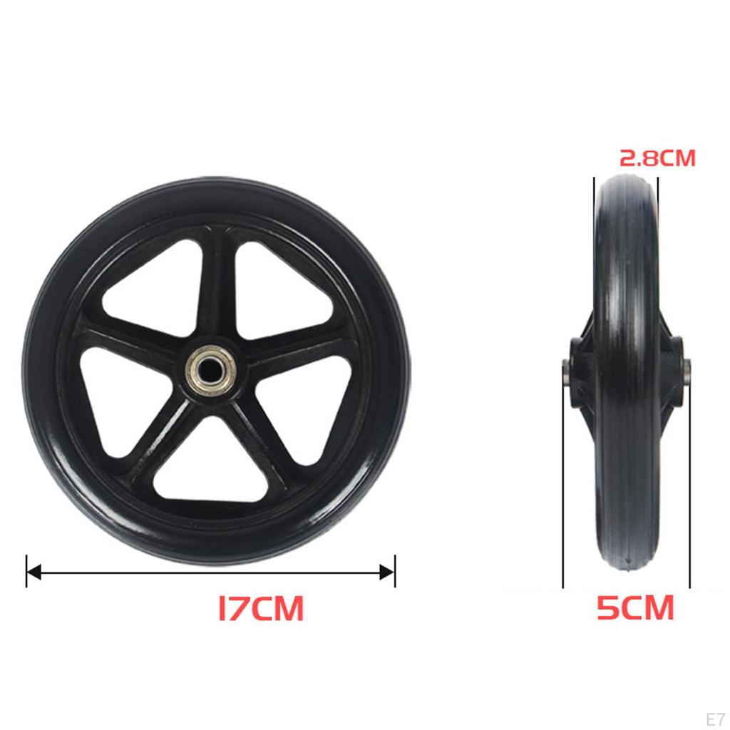 2Pcs Wheelchair Replacement Front Wheel Silent Heavy Duty for