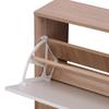 3-in-1 Flurmöbel-Set Garderobe Spiegel Schuhschrank Aufbewahrungs-Organizer m. Haken Holzfarbe