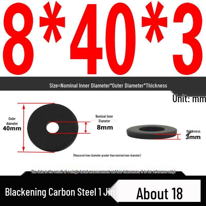 Blackened Thickened Oversized Metal Washer