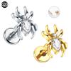 1PC Butterfly Bee Labret Piercings Cluster Crystal Tragus Earring Flat Cartilage Helix Stud Earrings Zircon Lip Piercing Jewelry