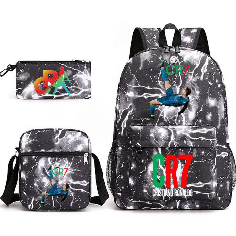 3-delige Schoolrugzakset voor Studenten Grote Capaciteit Oxford Stof Schooltas met Schouderband en Etui 3-piece school bag set