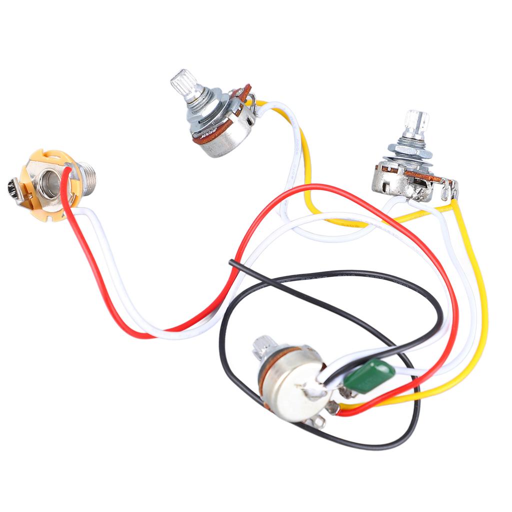 Bass Potentiometer Wiring Harness 500K Tone Volume Controller Instrument Accessory